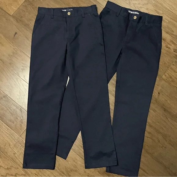 NWOT Sz 12 2 Pair Navy Uniform Pants Like New! French Toast Navy School Uniform - Picture 1 of 5